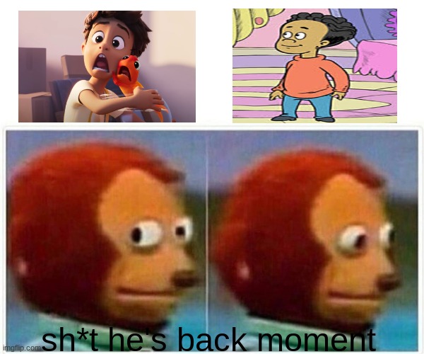 Cat in The Hat 2026 meme | sh*t he's back moment | image tagged in memes,monkey puppet,cat in the hat,movies,nick,funnymemes | made w/ Imgflip meme maker