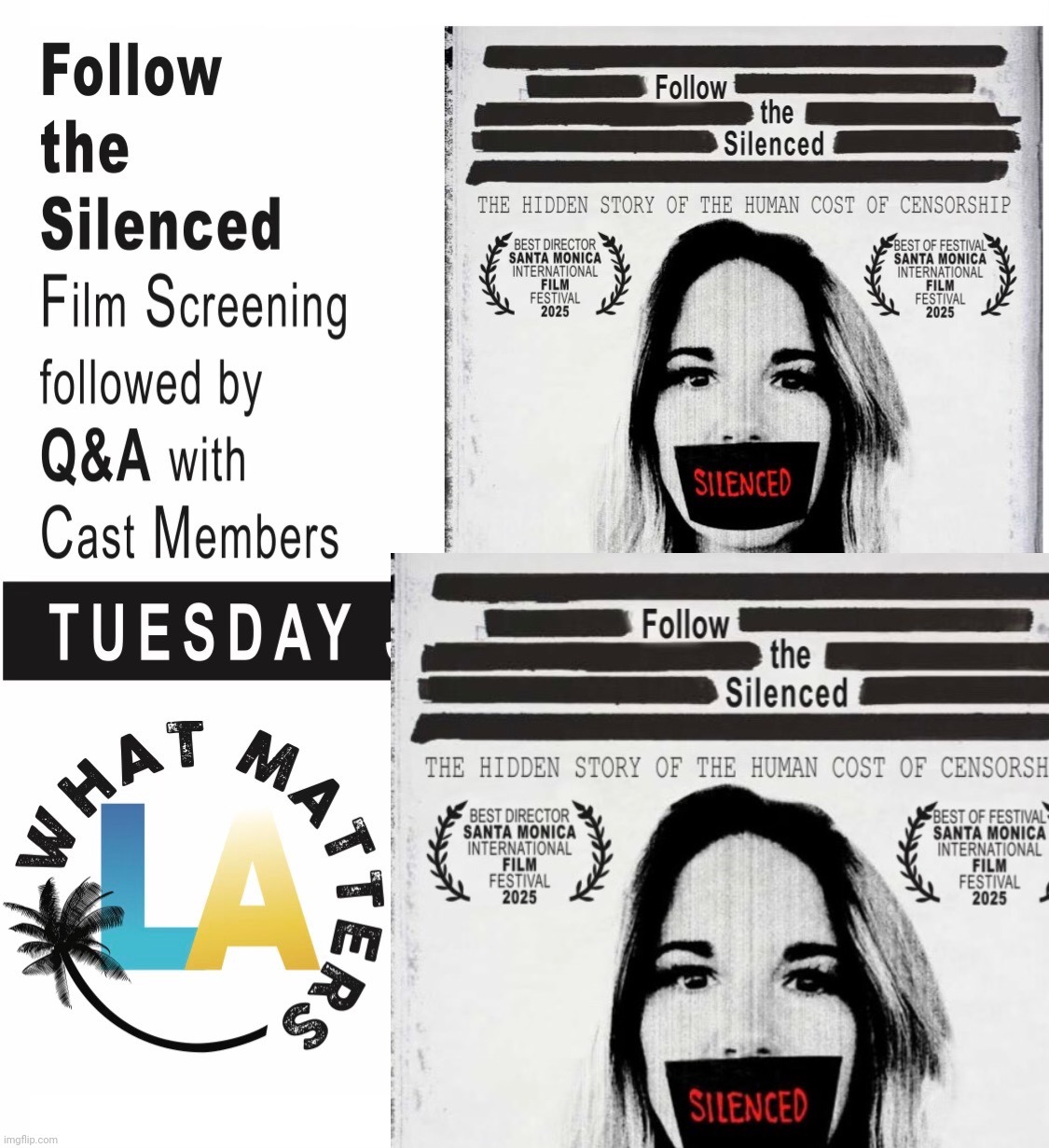 Follow the Silenced - a Voight-Kampff test for compassion, empathy, understanding, discernment and honesty - for Doctors. | image tagged in follow the silenced,film,voight-kampff test,litmus test,covid_truth_memes,memes | made w/ Imgflip meme maker