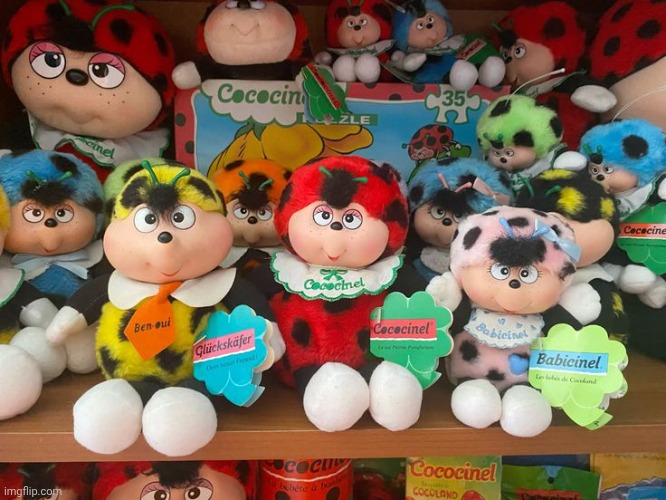 Cococinel 1992 (Cocomiel) Vintage Rubber Face Plush ladybug jemini | image tagged in cococinel,cocomiel | made w/ Imgflip meme maker