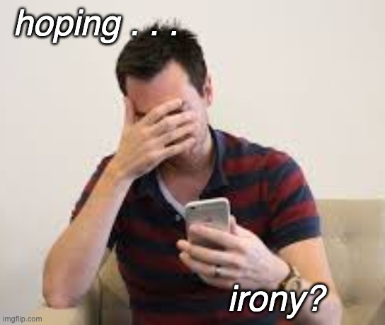 hoping . . . irony? | made w/ Imgflip meme maker