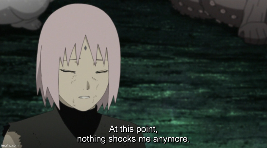 Sakura “At this point, nothing shocks me anymore.” | image tagged in sakura at this point nothing shocks me anymore | made w/ Imgflip meme maker