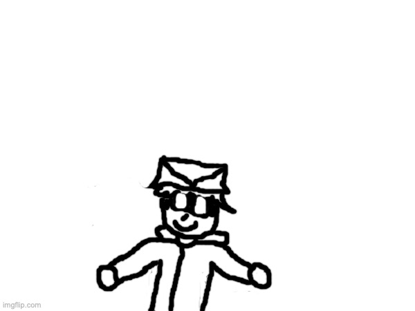 I drew colorless saike from the Imgflip draw tool.. it feels weird drawing him happy..... (rp if you want btw) | made w/ Imgflip meme maker