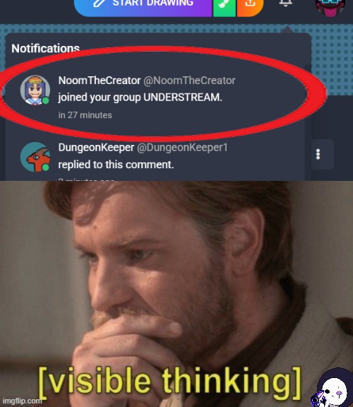 image tagged in visible thinking | made w/ Imgflip meme maker