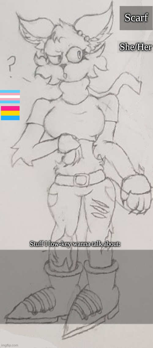 High Quality Scarf Announcement Template (drawing by TheFreakyBoi2009)) Blank Meme Template