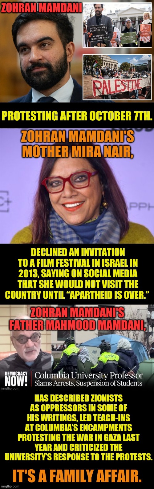 It's A Family Affair | image tagged in memes,mamdani,family affair,against,israel,jews | made w/ Imgflip meme maker