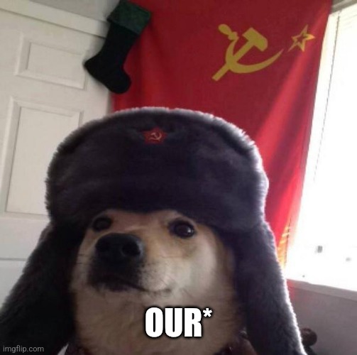 Russian Doge | OUR* | image tagged in russian doge | made w/ Imgflip meme maker