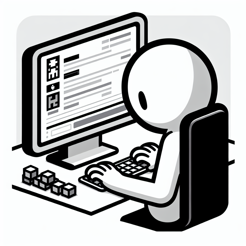 A stickman using a computer Blank Meme Template