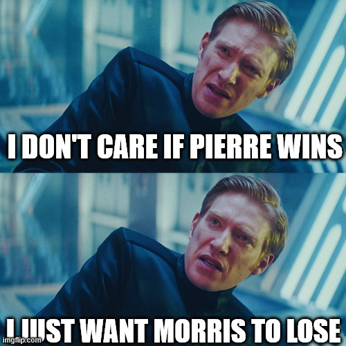 The Reason why we choose the CC route in Stardew: | I DON'T CARE IF PIERRE WINS; I JUST WANT MORRIS TO LOSE | image tagged in i don't care if you win i just need x to lose | made w/ Imgflip meme maker