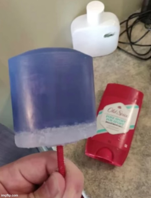 Old Spice Popsicle | image tagged in old spice popsicle | made w/ Imgflip meme maker