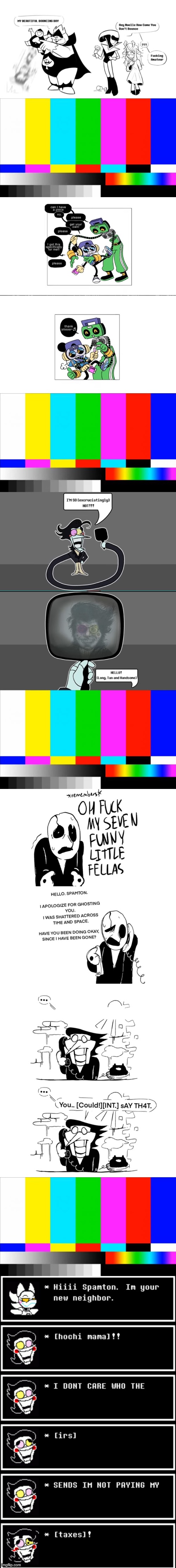 Meme chaos chaos! | image tagged in tv test card color,deltarune | made w/ Imgflip meme maker