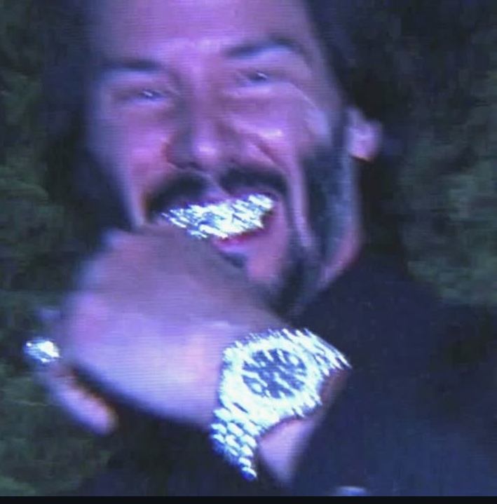 High Quality Iced out Keanu Reeves Blank Meme Template