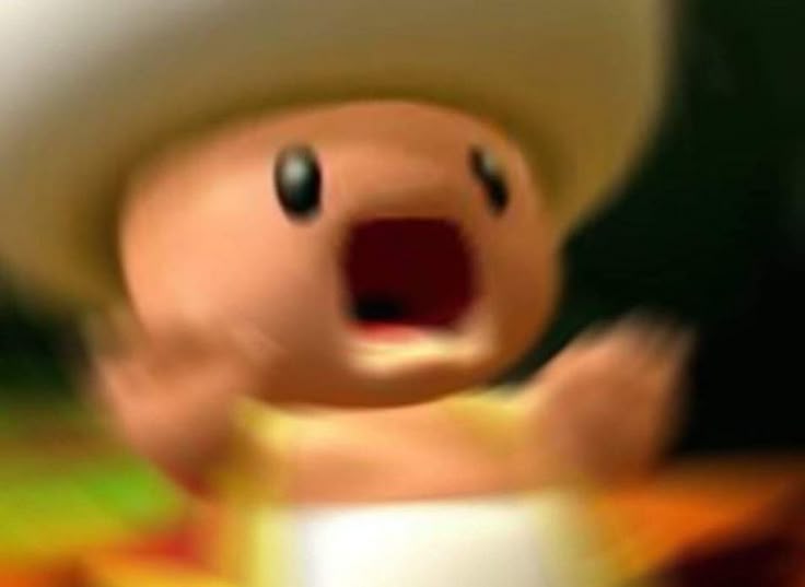 Mario Toad Screaming Blank Meme Template