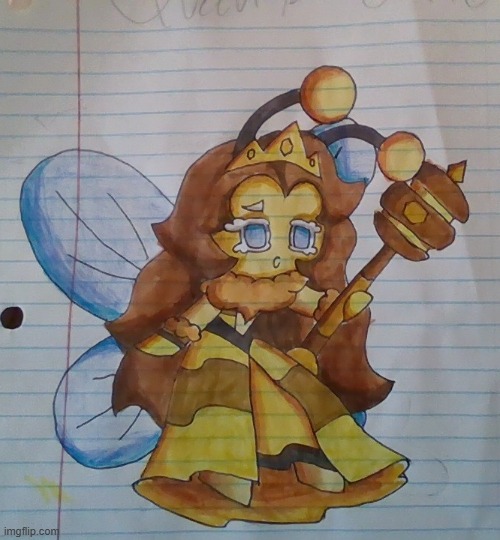 Ighty guys i made my CRK oc Queen Bee in her cookie form. she's actually kinda pretty. thoughts? | made w/ Imgflip meme maker