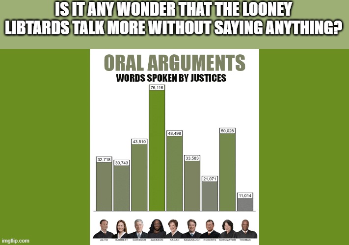 Looney Libtards | IS IT ANY WONDER THAT THE LOONEY LIBTARDS TALK MORE WITHOUT SAYING ANYTHING? | image tagged in looney libtards | made w/ Imgflip meme maker