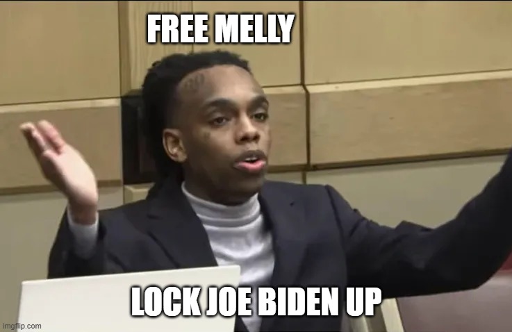Controversial take | FREE MELLY; LOCK JOE BIDEN UP | image tagged in fjb,lets go brandon,political meme | made w/ Imgflip meme maker