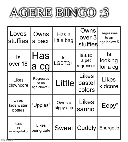 High Quality Agere bingo by EROP Blank Meme Template