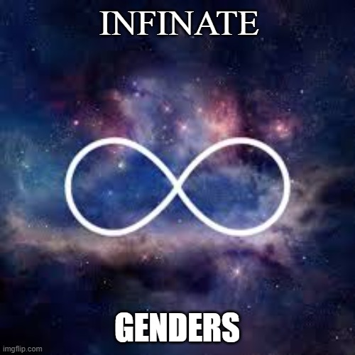 INFINATE GENDERS | image tagged in infinite universe | made w/ Imgflip meme maker
