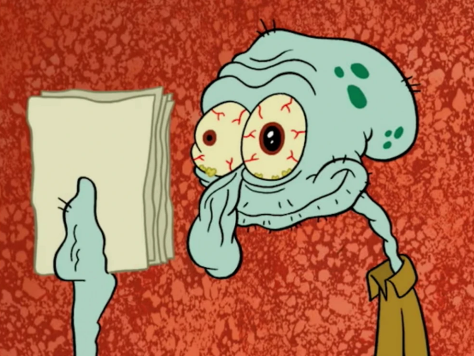 Insane Squidward Blank Meme Template
