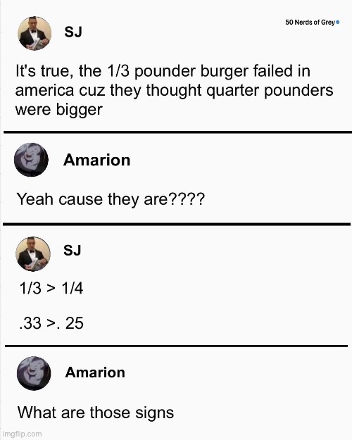 1/2 vs 1/3 | image tagged in mcdonalds,third wheel,look what they need to mimic a fraction of our power | made w/ Imgflip meme maker