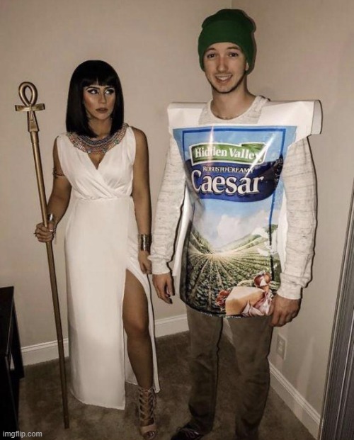 image tagged in cleopatra and caesar | made w/ Imgflip meme maker