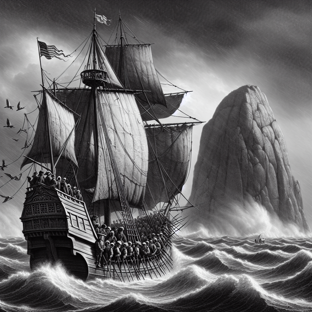 A storm blew the Pilgrim Ship off course, forced to land at Plym Blank Meme Template