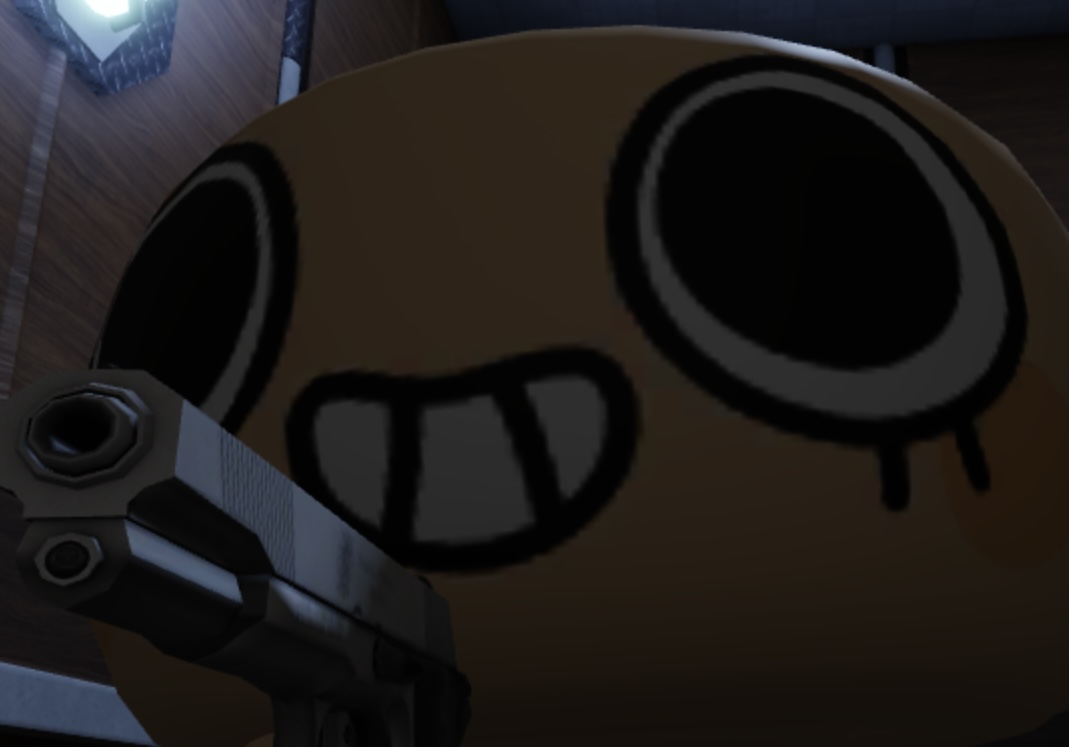 Shelly has a gun Blank Meme Template