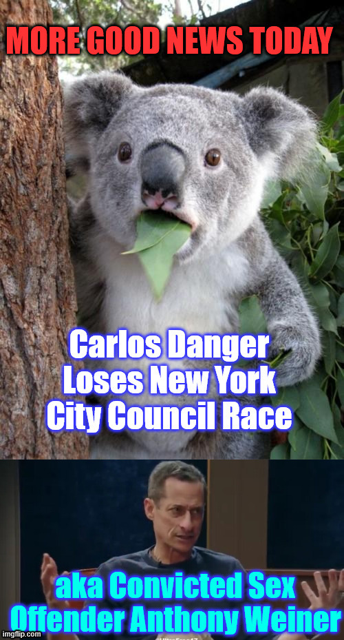 More good news today...   democrat map loses | image tagged in carlos danger,anthony weiner,lost,democrat | made w/ Imgflip meme maker
