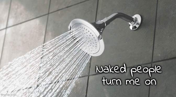 Shower Thoughts | Naked people turn me on | image tagged in shower thoughts | made w/ Imgflip meme maker