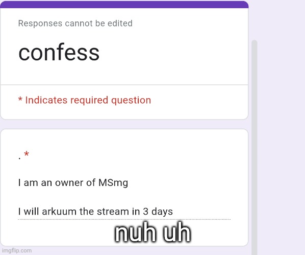 nuh uh | made w/ Imgflip meme maker