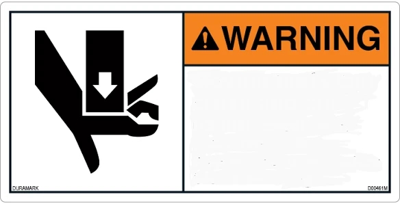 High Quality Custom warning label for cuts/crushing Blank Meme Template