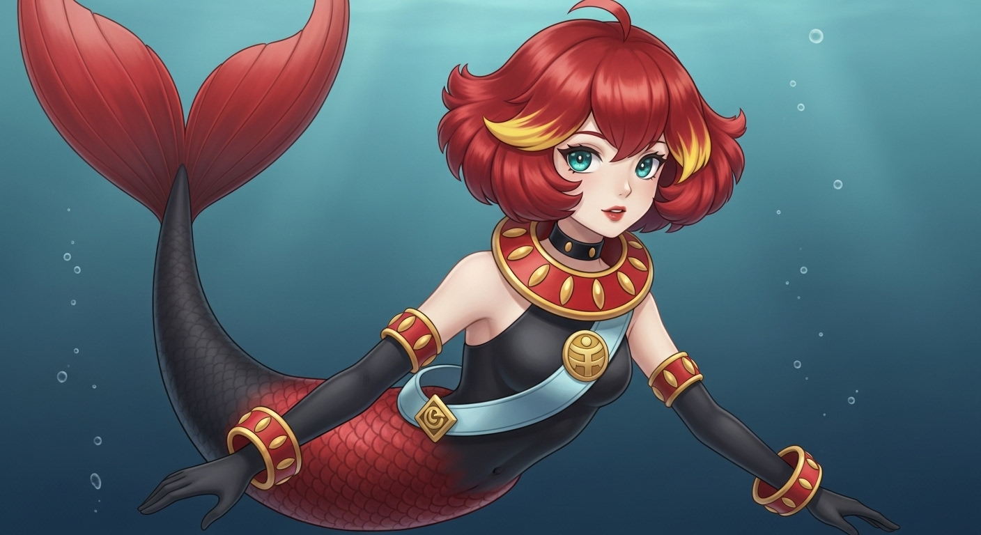 mermaid mela Blank Meme Template