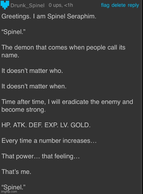 New template and my take of Chara’s Speech. | image tagged in chara mock speech drunk_spinel | made w/ Imgflip meme maker