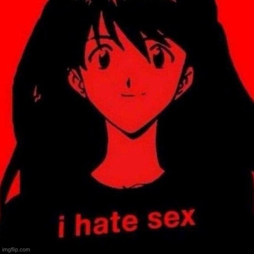 I hate sex | image tagged in i hate sex,evangelion,neon genesis evangelion | made w/ Imgflip meme maker