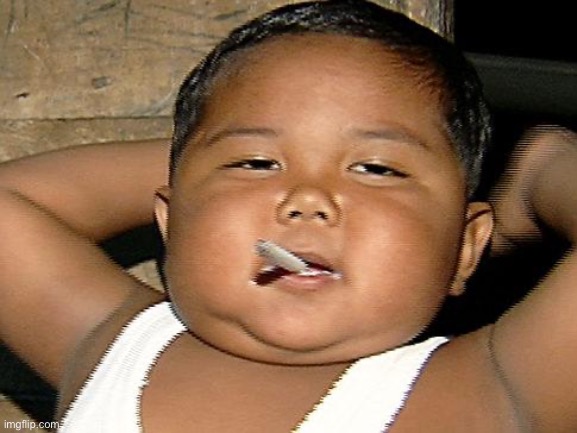 hispanic baby smoking | image tagged in hispanic baby smoking | made w/ Imgflip meme maker