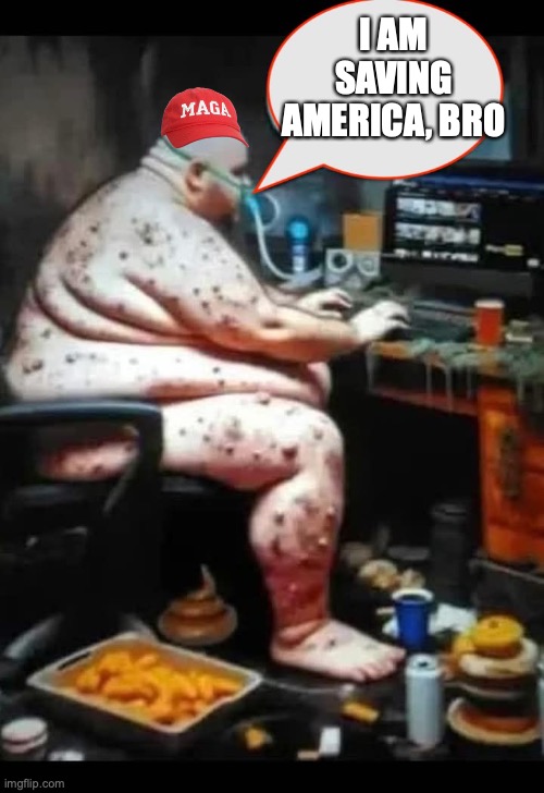 MAGA | I AM SAVING
AMERICA, BRO | image tagged in maga,donald trump,republicans,right wing,conservatives | made w/ Imgflip meme maker