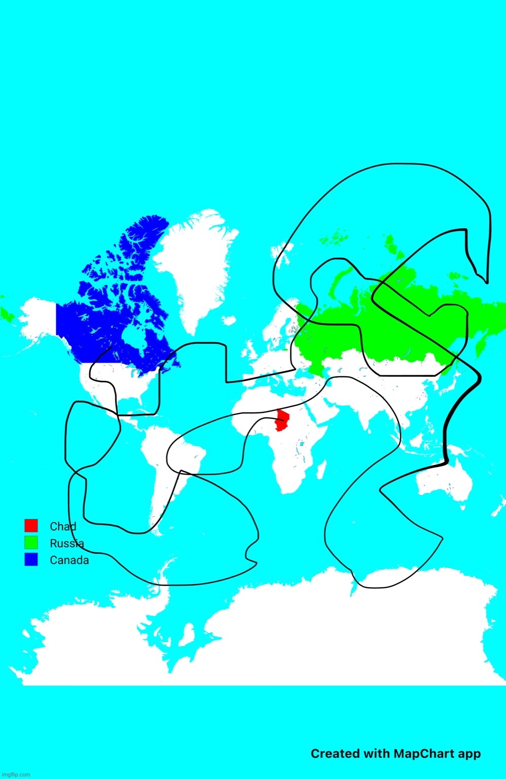 dId YoU kNoW yOu CaN gO fRoM cHaD tO cAnAdA iN a StRaIgHt LiNe WiThOuT tOuChInG lAnD | made w/ Imgflip meme maker