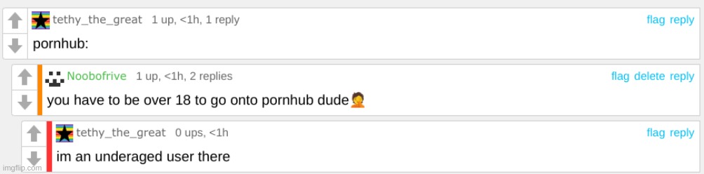 caught in action! | image tagged in pornhub,cursed comment | made w/ Imgflip meme maker