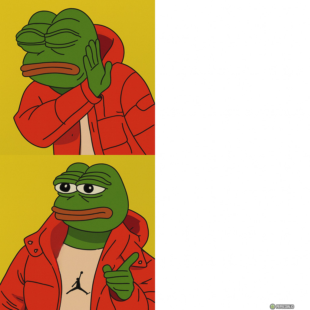 Drake Hotline Bling (Pepe) Blank Meme Template