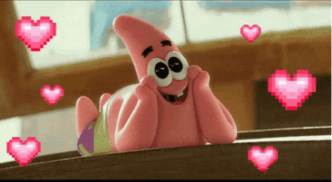 Patrick love stare Blank Meme Template