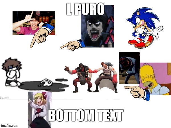 L Puro but with more people laughing | L PURO BOTTOM TEXT | image tagged in l puro but with more people laughing | made w/ Imgflip meme maker
