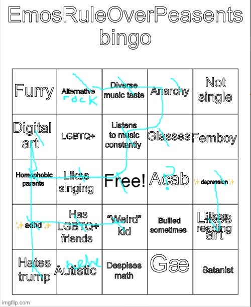 EmosRuleOverPeasents bingo #2 | image tagged in emosruleoverpeasents bingo 2 | made w/ Imgflip meme maker