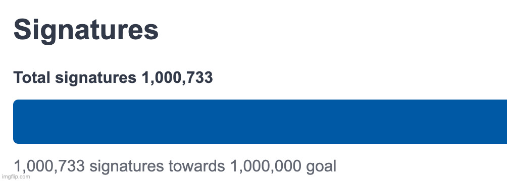 The stop killing games petition reached its goal | made w/ Imgflip meme maker