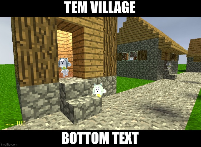 Tem village | TEM VILLAGE; BOTTOM TEXT | made w/ Imgflip meme maker