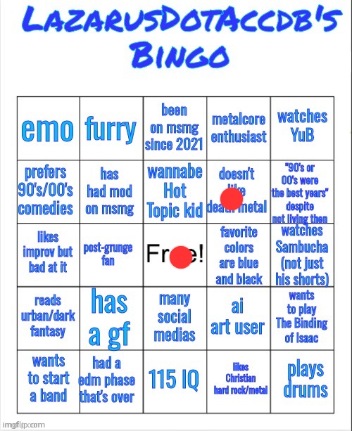 mid bingo | image tagged in lazarus bingo | made w/ Imgflip meme maker
