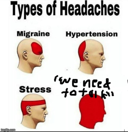 oh no | image tagged in types of headaches meme | made w/ Imgflip meme maker