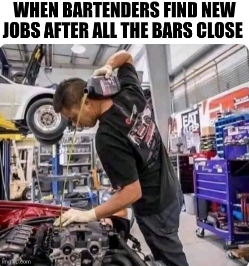 When Bartenders Find New Jobs After All The Bars Close | WHEN BARTENDERS FIND NEW JOBS AFTER ALL THE BARS CLOSE | image tagged in chris joines | made w/ Imgflip meme maker
