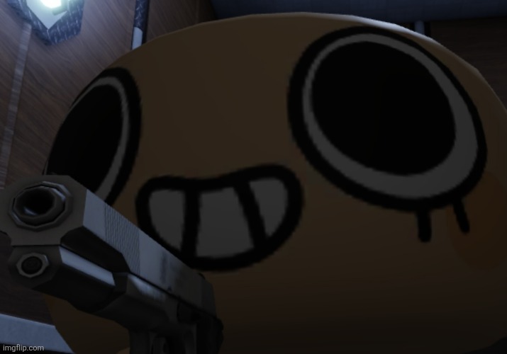 Shelly with a gun.mp3 | image tagged in shelly has a gun,shelly,dandy's world | made w/ Imgflip meme maker