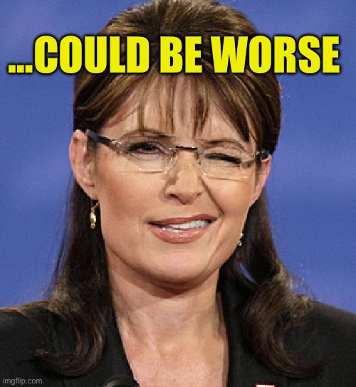 Couldbeworse | …COULD BE WORSE | image tagged in politics | made w/ Imgflip meme maker