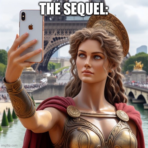 Helen of Troy Present | THE SEQUEL: | image tagged in helen of troy present | made w/ Imgflip meme maker
