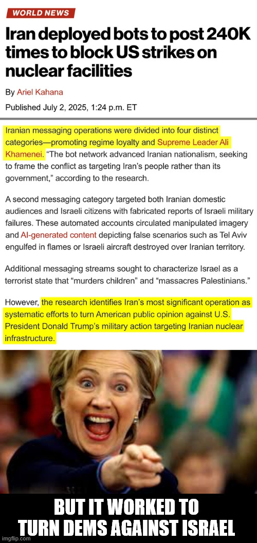 Oblivious dem cult | BUT IT WORKED TO TURN DEMS AGAINST ISRAEL | image tagged in oblivious,dem,cult,iran,cyber warfare | made w/ Imgflip meme maker